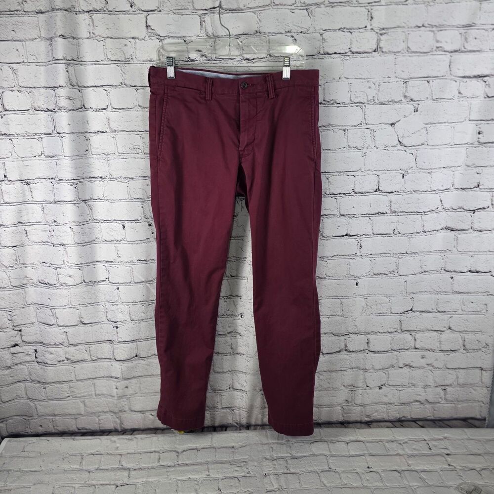 Polo Ralph Lauren Maroon Stretch Slim Fit Pants 31/30